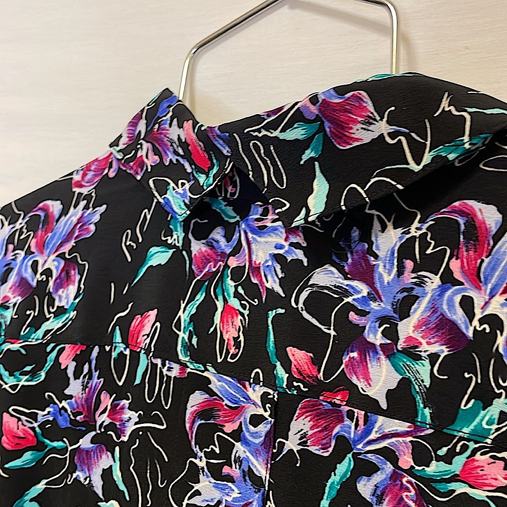 Jos. A. Bank Black Multicolour Silk Blouse - Picture 6 of 10